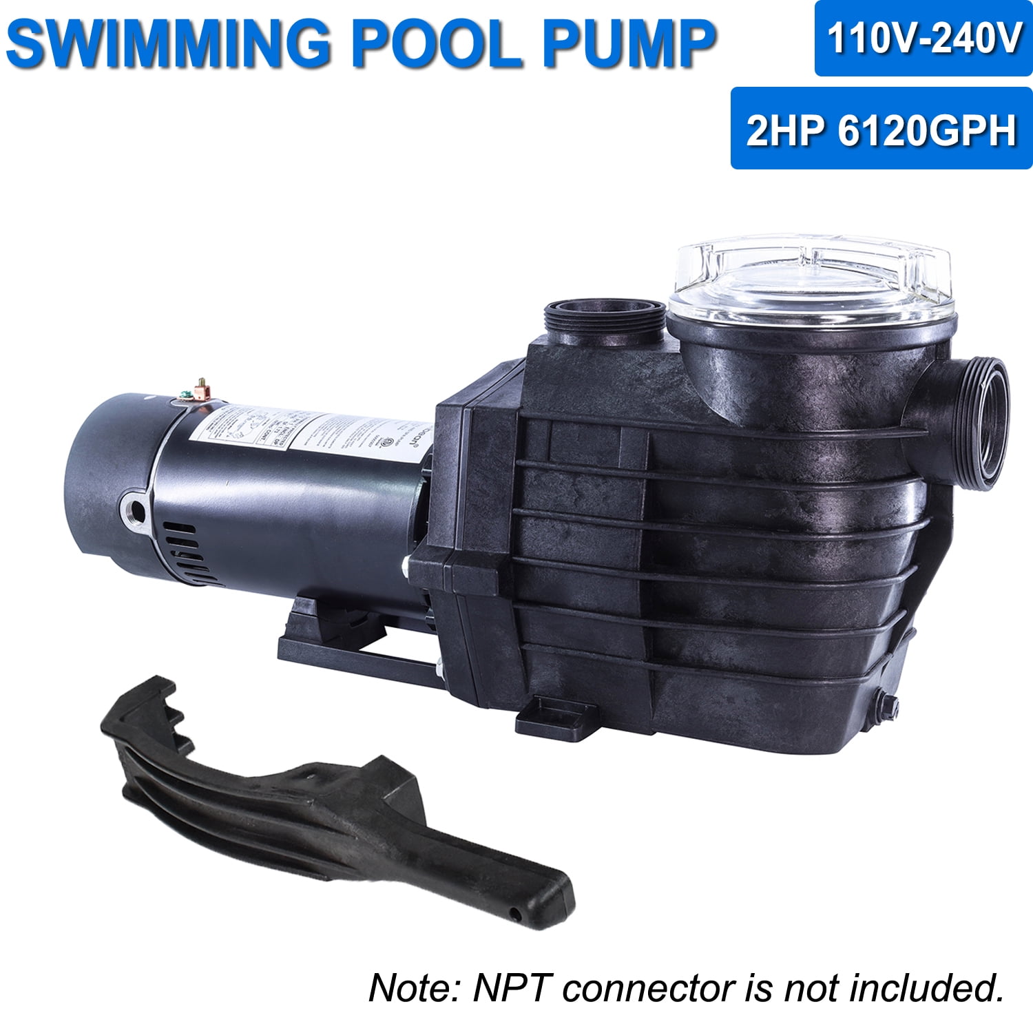iMeshbean 2HP Inground Pool Pump,115230V Dual Voltge Hard Wired