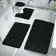 thumbnail image 5 of Juego de alfombrillas de baño de espuma para 4 | Alfombras universales de baño | Forro polar antideslizante, lavable a máquina y absorbente de agua | Gris, Caqui, Gris Oscuro, Azul, Verde, Rosa,, 5 of 7