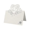 thumbnail image 1 of 2026 Love Heart Table Name Place Cards Wedding Party Cut On Pearlescent Card, 1 of 2