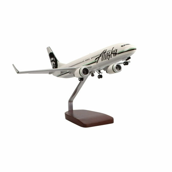 Boeing 737-800 Alaska Airlines Large Mahogany Model