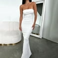 thumbnail image 5 of Women Bodycon Evening Cocktail Party Maxi Dresses Women's Fashion Casual Spring Sleeveless Off-The-Shoulder Ankle Dress White M, 5 of 6