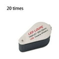 thumbnail image 3 of Magnifying Lens Jewelry Supplies 10X Stainless Steel Compact Size Luminous Multifunctional Mini Folding Optic Glass 20X, 3 of 9