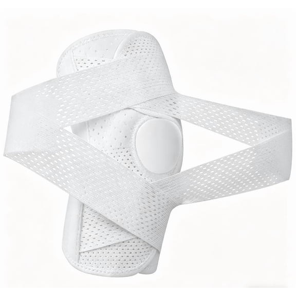 Professional Knee Brace with Side Stabilizers, Tear Compression Knee Sleeve Support With Adjustable Straps For Joint Relief And Sports Recovery White