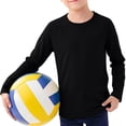 thumbnail image 3 of Tiijoy Toddler Boys Long Sleeve Rash Guard Quick Drying Stretch Sun Shirt Top, Black, Sizes 3-4, 3 of 3
