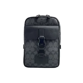 Coach (C2934) Graham Large Men's Smooth Black Leather Backpack