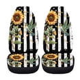 thumbnail image 5 of XYZCANDO Waterproof Car Seat Covers Truck Van Auto, Non-Slip Stretchable Front Seat Cover 2 pcs Polyester Sunflower Hummingbird, 5 of 10