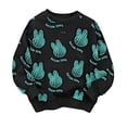 thumbnail image 1 of Gibobby Sudaderas para niños pequeños, playera de algodónniños niñas manga larga lindo conejo de dibujos animados estampado pulóver sudadera Tops blusa r(Negro, 6-7 Años), 1 of 3