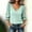 Green, variant on ClodeEU Women's V Neck Puff Ruffle Cuff 3/4 Sleeve Blouse,Casual Solid Loose Textured Top Black,Women's Plus L
