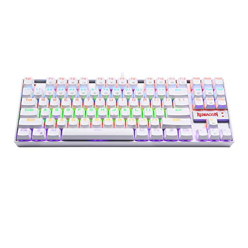 Redragon KUMARA LED Rainbow Backlit Mechanical Gaming Keyboard Small 87 Keys
