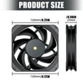 thumbnail image 3 of 120mm Auto-Speed PC Cooling Fan Hydraulic Bearing Quiet for Gaming Rigs & Desktop PCs, 3 of 8