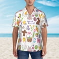 thumbnail image 4 of Lsque Happy Easter1 pattern Hawaiian Shirt for Men, Unisex Summer Beach Casual Short Sleeve Button Down Shirts-X-Large, 4 of 9