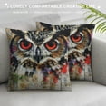 thumbnail image 3 of Orinice Owl Graphic Decorative Cushion Throw Pillow Cover Short Plush Zipper Closure 1PC 20x20in, 3 of 5