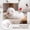 B, variant on Toddler Toys, Fat Seal Plush Toy Series, Soft Polyester Fabric, Desk Pet Pencil Palm Pal Display, White, 1 Pack