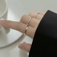 thumbnail image 6 of QQTDFG 925 Sterling Silver Wave Thin Dainty Stackable Pinkie Ring A3174-7, 6 of 8
