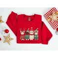 thumbnail image 5 of Meowy Christmas Cat Sweatshirt | Cute Holiday Kitty Sweater Pullover, 5 of 7