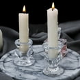 thumbnail image 2 of Necvior Sophisticated Glass Taper Holders, Set of 2, for Wedding Celebration & Festival Home Decors, Clear Candle Accessories, 2 of 12