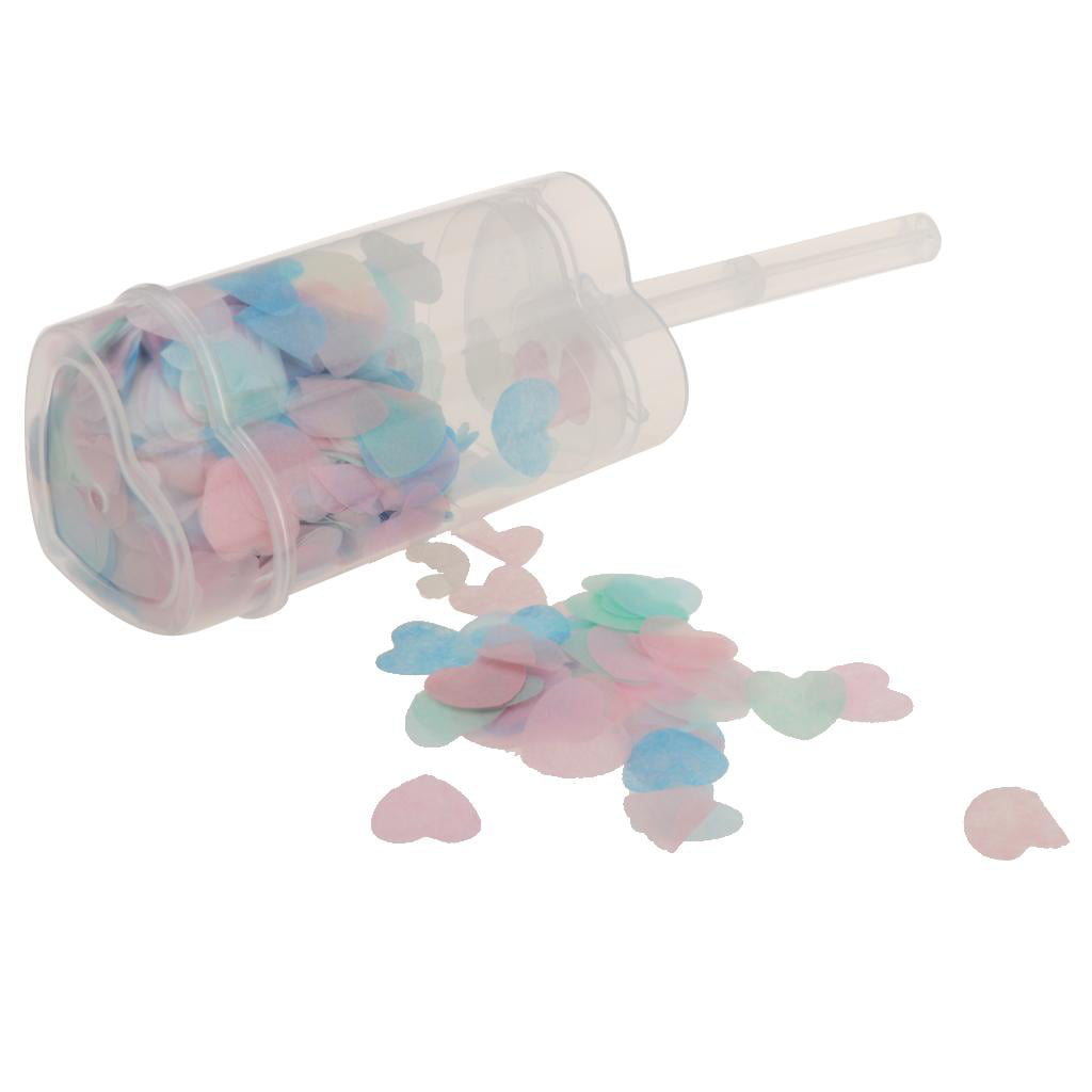 Confetti Push Pop Biodegradable Light Pink Butterfly Cannon Eco Friendly 1 to 25 