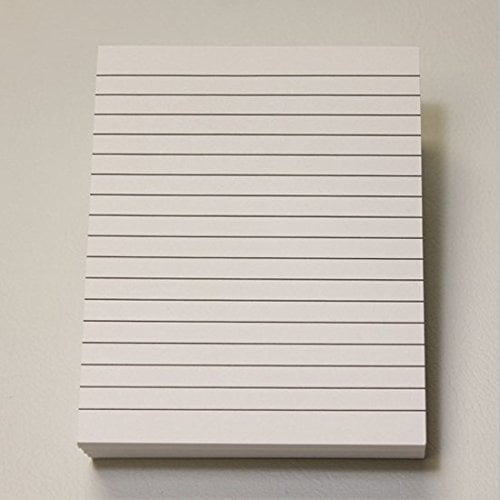 White Memo Pads Notepads With Black Ruled Lines Size 8 5 X 11 50 Sheets Per Pad 5 Pads Par Pack Walmart Com Walmart Com