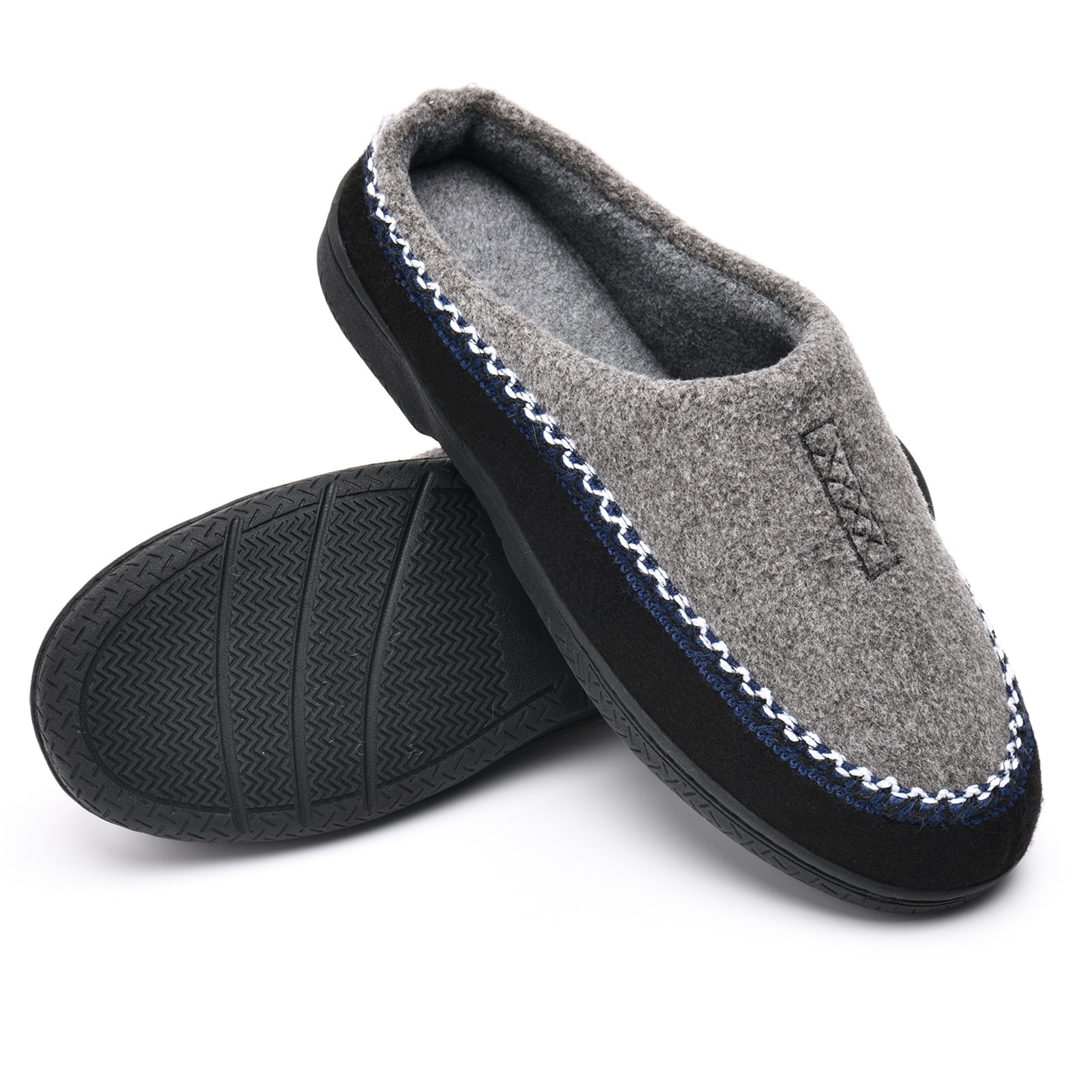 DL Memory Foam House Slippers for Men Indoor, Comfy Slip On Warm Winter