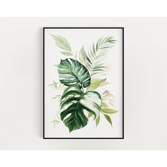 Botanical Print, Watercolour Plants, Tropical Wall Art, Botanical Wall Art, Nature Wall Art, Plant Lover Gift, Home Decor, Plant Wall Art Home Decor #3303, Unframed Poster Size 8x12