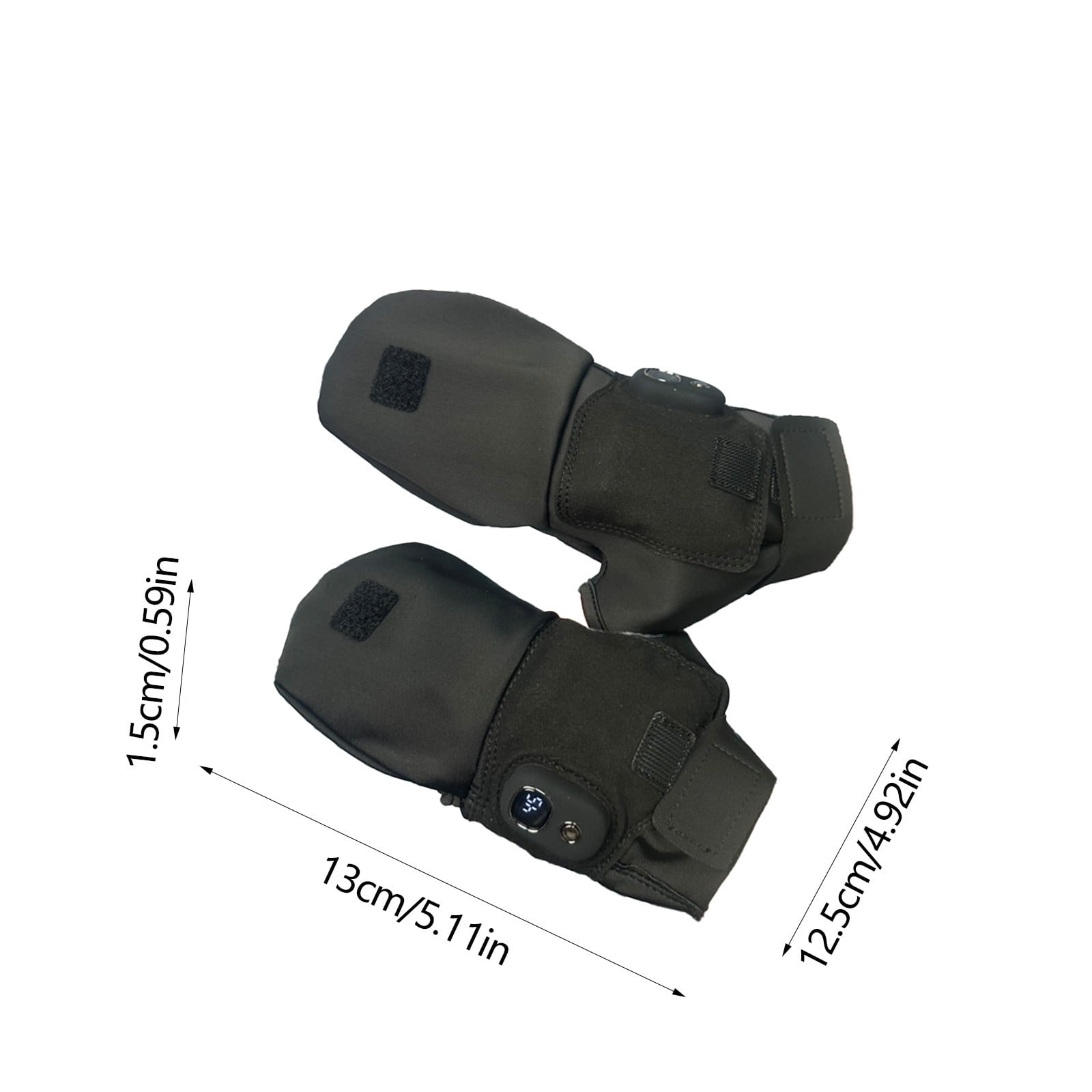 Rechargeable USB Heated Gloves - Portable Hand Warmers with Temperature Control, Quick Heat for Winter Outdoor & Indoor Use - Comfortable, Stylish, Long-Lasting Battery Black