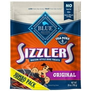 Blue Buffalo Sizzlers Bacon-Style Pork Flavor Soft Treats for Dogs, Whole Grain, 28 oz. Bag