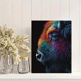 thumbnail image 2 of Colorful Bison Portrait Canvas Print Wall Art for Living Room Bedroom Office Den Dining Room, 2 of 8