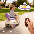 thumbnail image 4 of Track Seven 12V Ride on Motorcycle, 3-Wheel Toddler Electrc Scooter with Remote Control, Bluetooth, Wide Seat, Wooden Handle, Slow Start, Electric Motorycle for Boys Girls Aged 1-3 Years, Purple, 4 of 8
