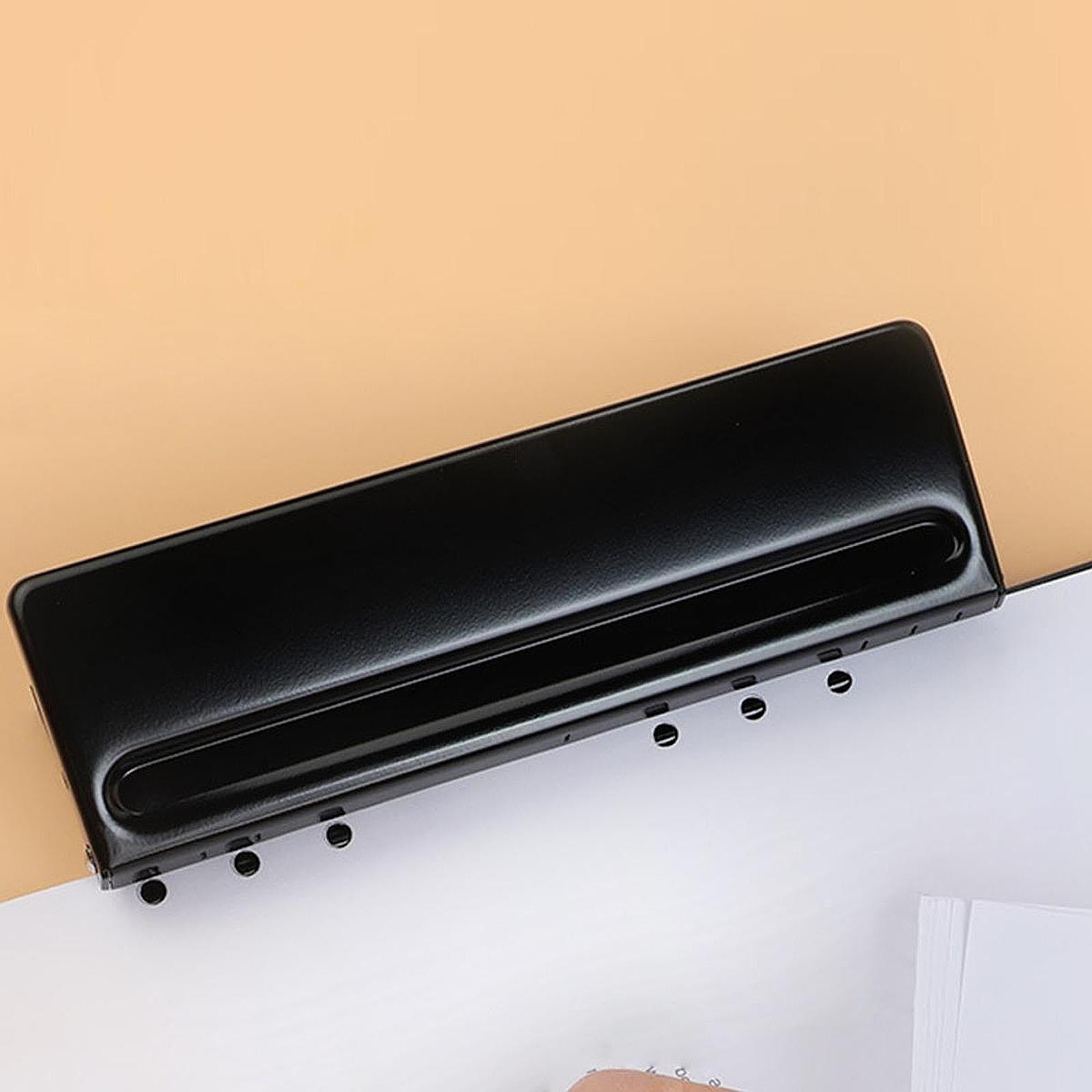 HOMYL 6 Hole Puncher Handheld Easy to Use Adjustable for Craft Paper Office Studio