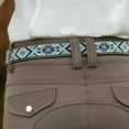 thumbnail image 4 of Equinavia Estelle Womens Hand Beaded Leather Equestrian Horse Riding Belt, 4 of 11