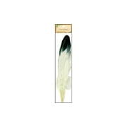 MIDWEST DESIGN IMPORTS Simulated Eagle Feathers White with Black Tip, 4pk