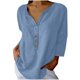 thumbnail image 5 of Vestidos Casuales Para Mujer, Blusas De Mujer De Moda Blusas de verano para mujer, de manga 3/4, lisas, con cuello en V y bolsillos, 5 of 7