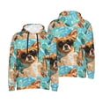 thumbnail image 6 of Bingfone Funny Swimming Chihuahua Men's Drawstring Hoodie Long Sleeve Pocket Sweatshirts-Small, 6 of 6