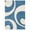 Blue / Ivory, variant on SAFAVIEH Florida Mirabelle Geometric Shag Area Rug, Slate/Ivory, 3'3" x 5'3"