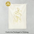 thumbnail image 4 of Designer greetings Bulk Blank Thank You Cards for Any Occasion, Gold Foil Embossed Script (50 Foil-Embossed Thank-You Notes and Envelopes), White, (000-06919-001), 4 of 5