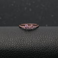 thumbnail image 2 of UIONEN Pink CZ Rings for Women Sterling Sivler S925 Band Rose Gold Color Size 13, 2 of 5