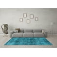 thumbnail image 3 of Ahgly Company Indoor Square Oriental Light Blue Industrial Area Rugs, 8' Square, 3 of 4