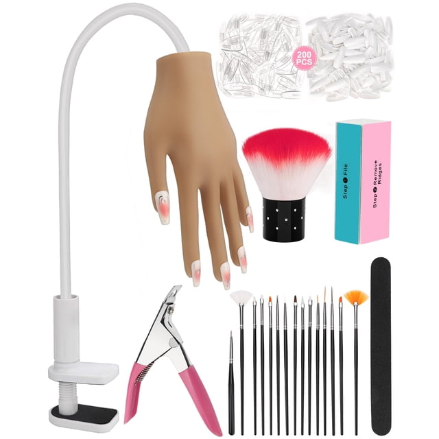 Práctica manual para uñas acrílicas Difenni con accesorios