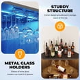 thumbnail image 5 of BROTTAR Corner Wine Bar Cabinet with LED Lights, 65" Tall Liquor Storage Cabinet with Glass Holder & Tempered Glass Door, Human Body Sensor for Dining Room Kitchen, Black, 5 of 7