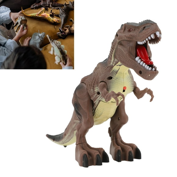 Dinosaur Toy, Dinosaur Toy Battery Powered Plastic for Gift Green,Brown