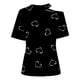 thumbnail image 4 of Camiseta informal para mujer, blusa estampada de manga corta con cuello redondo y hombros descubiertos Fridja  ghk3131, 4 of 5
