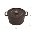 thumbnail image 4 of The Pioneer Woman 5-Quart Enameled Cast Iron Dutch Oven with Lid, Bronze, 4 of 12