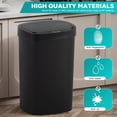 thumbnail image 6 of BestOffice 13 Gallon Plastic Touchless Kitchen Trash Can with Motion Sensor for Indoor Use(Black), 6 of 7