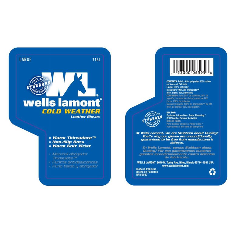 Wells Lamont Insulated Thinsulate Jersey Cold Weather Work Gloves