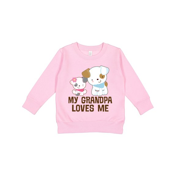 Inktastic My Grandpa Loves Me Girls Toddler Sweatshirt