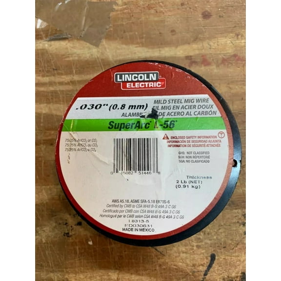 Lincoln Electric ED030631 .030 2 LB Spool of Copper Coated Mild Steel MIG Welding Wire