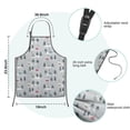 thumbnail image 7 of Gray Christmas House and Tree Pattern Kids Aprons for Girls and Boys,Adjustable Neck Strap Toddler Aprons for Kids Cooking Baking, 7 of 7