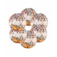 thumbnail image 7 of 15 Inch Round Placemats Set of 6, Orange Blue Fall Non Slip Heat Insulation PP Table Mats, Thanksgiving Pumpkins Botanical Rustic Washable Place Mats for Kitchen Dining Party Table Decor, 7 of 7