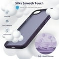 thumbnail image 4 of Designed for iPhone SE Case, [Support Wireless Charging] Soft Silicone Slim Anti-Scratch Phone Case for iPhone 6/7/8/SE 2020/SE 2022 4.7 inch, Dark Purple, 4 of 6