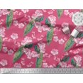 thumbnail image 2 of Soimoi Polyester Crepe Fabric Floral & Peacock Bird Print Sewing Fabric Yard 42 Inch Wide, 2 of 3